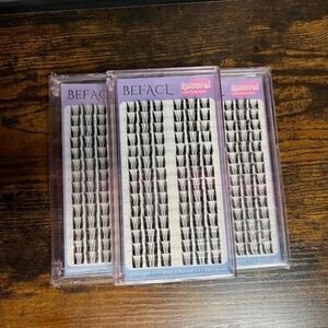 3PC Bundle Befacl Natural Lash Extensions Lightweight‎ Easy to Use Eyelashes